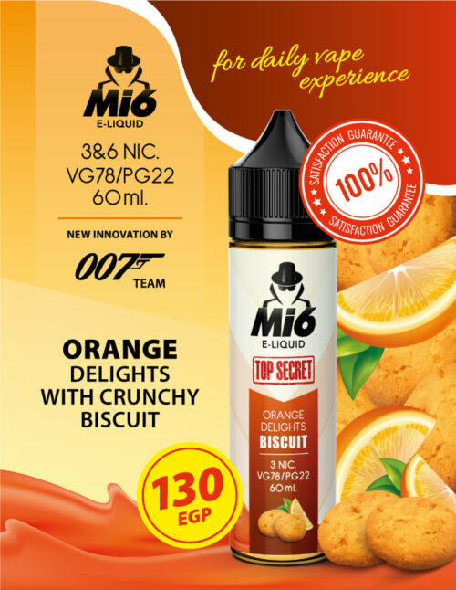 Orange Delights With Crunchy Biscuit | Porto Mart Vape Store