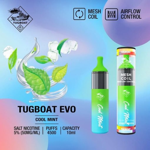 Tugboat Evo 4500 Puffs Cool Mint | Porto Mart Vape Store