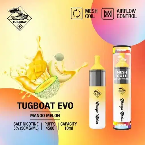 Tugboat Evo 4500 Puffs Mango Melon | Porto Mart Vape Store