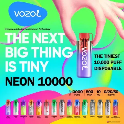 VOZOL NEON 10000 PUFFS 10ML DISPOSABLE VAPE